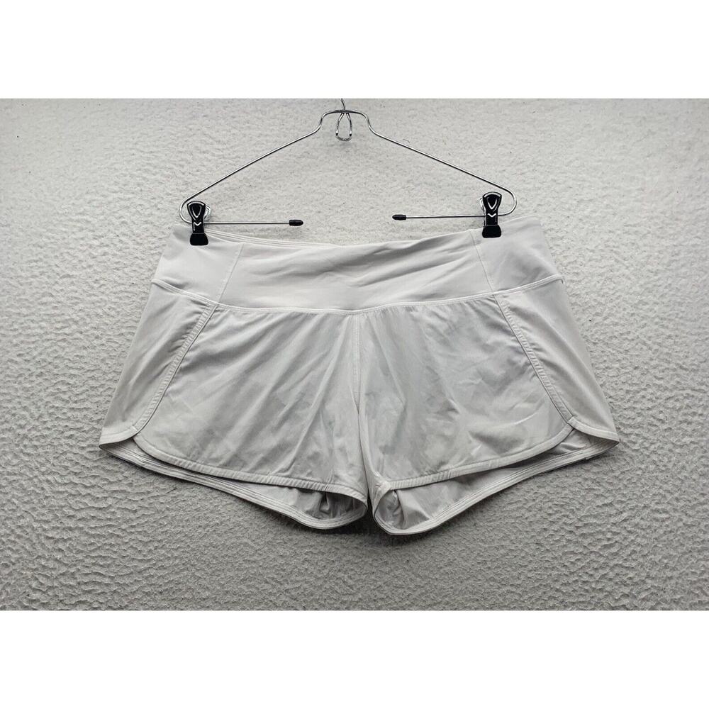 Lululemon Run Times Short II Womens 10 Off White Running Athletic Yoga W7AK8S